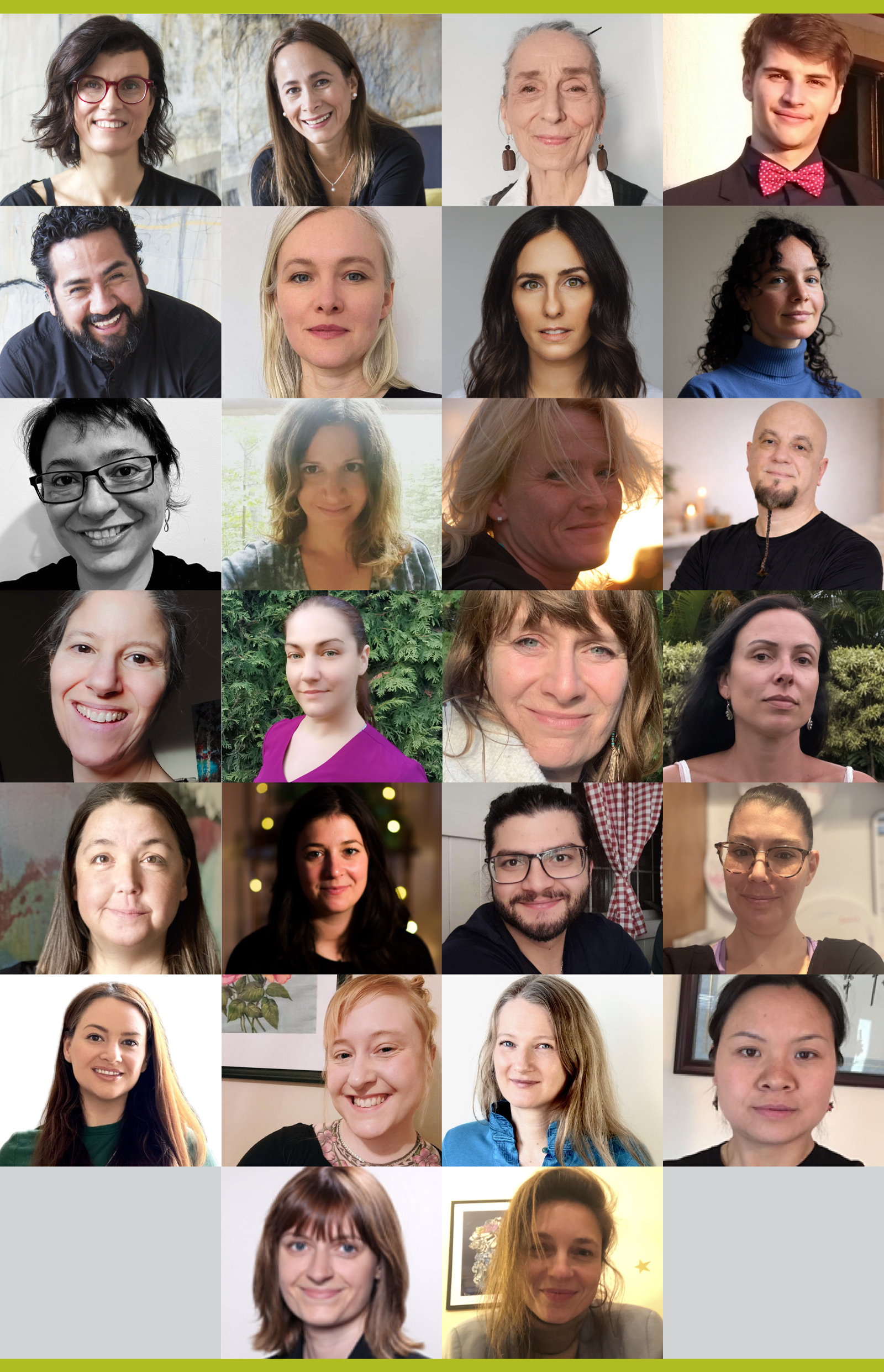 This is a collage of images of many of the therapists working at Spa Vert.